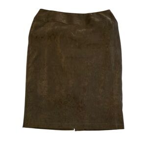 Dressbarn Brown Knee-Length Pencil Skirt for Work fully lined